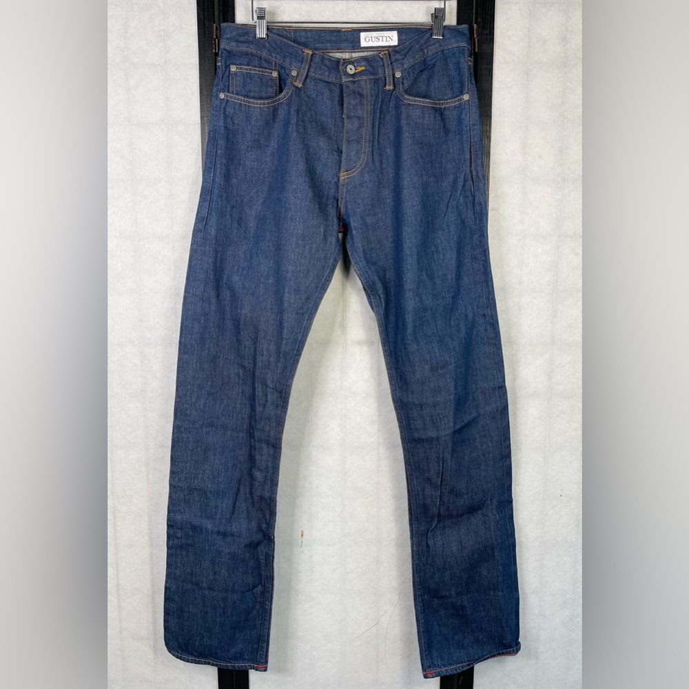 Gustin Indigo Jeans with Amber Stitching